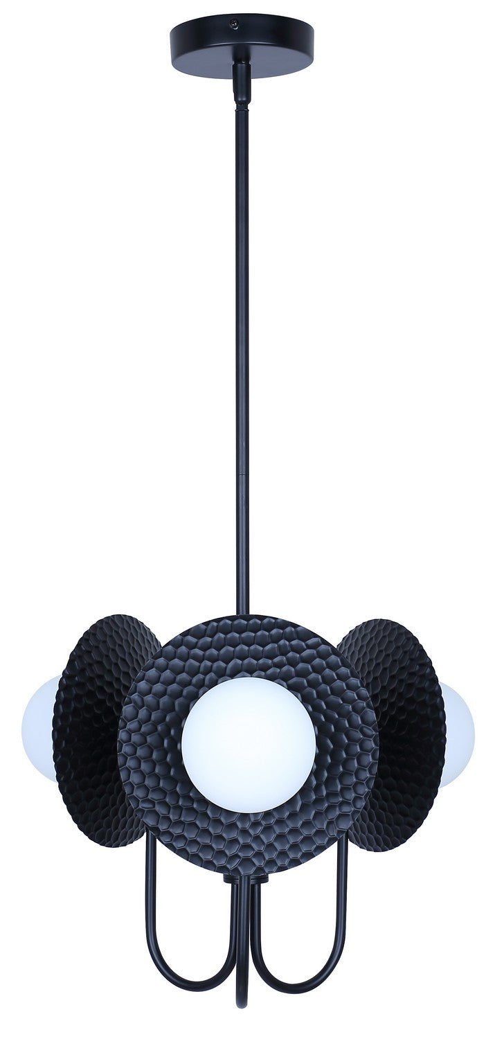 Canarm Canada - ICH1209A03BK9 - Three Light Chandelier - Mierka - Black
