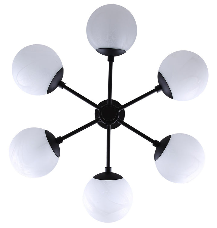 Canarm Canada - ICH1229A06BK - Six Light Chandelier - Mackenna - Matte Black