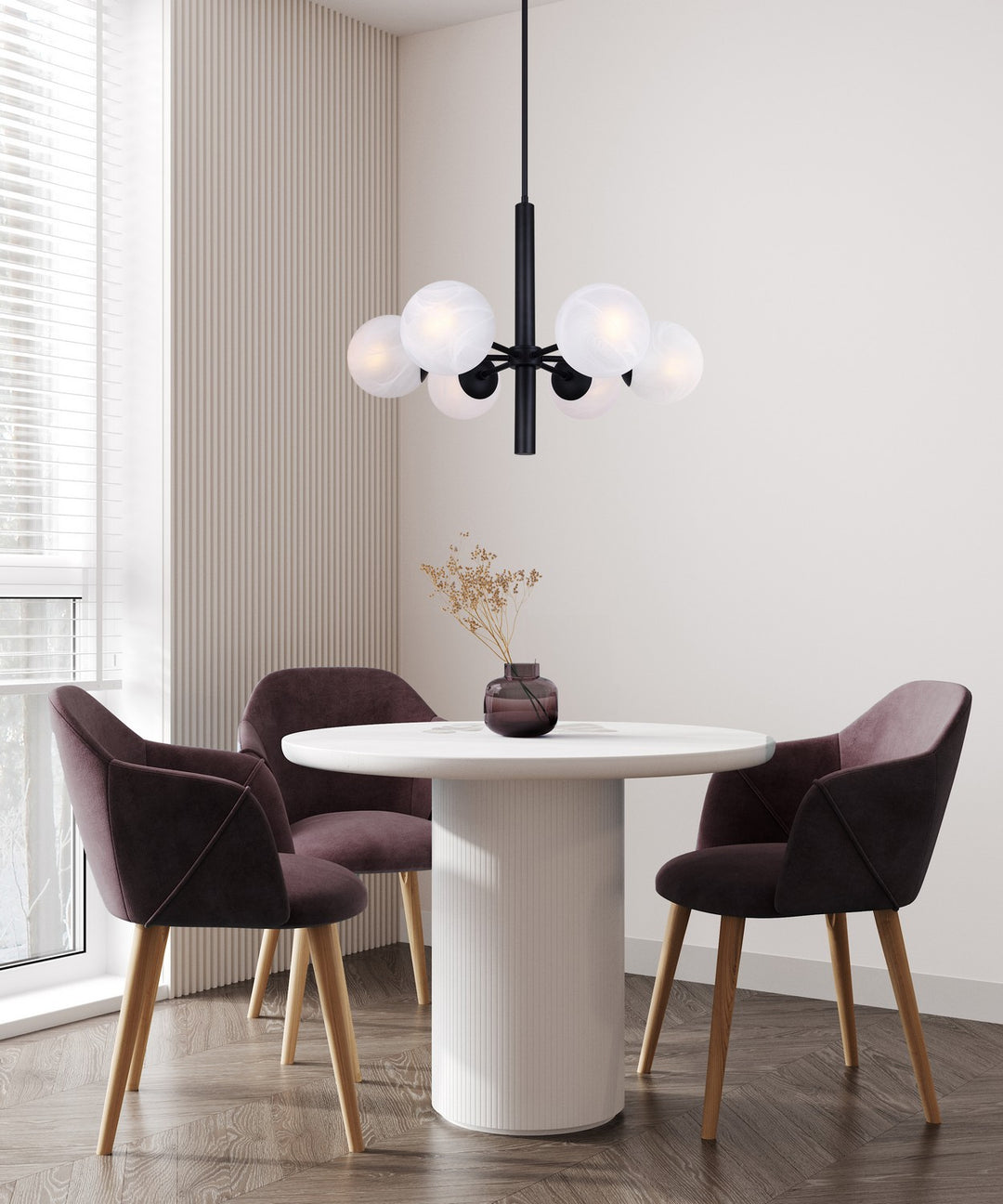 Canarm Canada - ICH1229A06BK - Six Light Chandelier - Mackenna - Matte Black