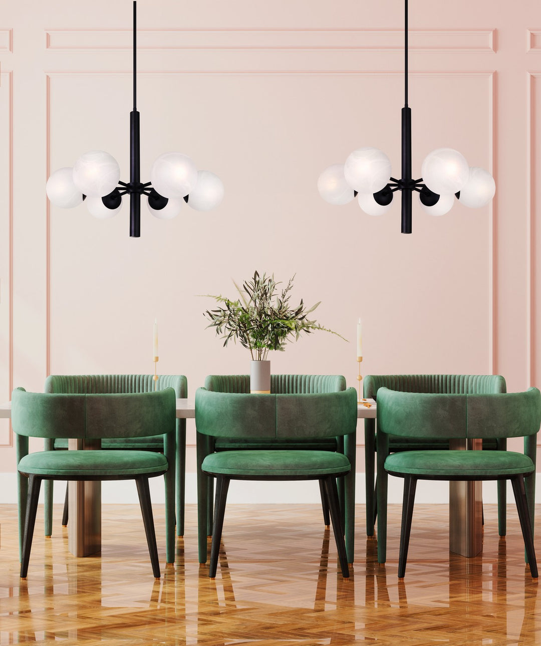 Canarm Canada - ICH1229A06BK - Six Light Chandelier - Mackenna - Matte Black