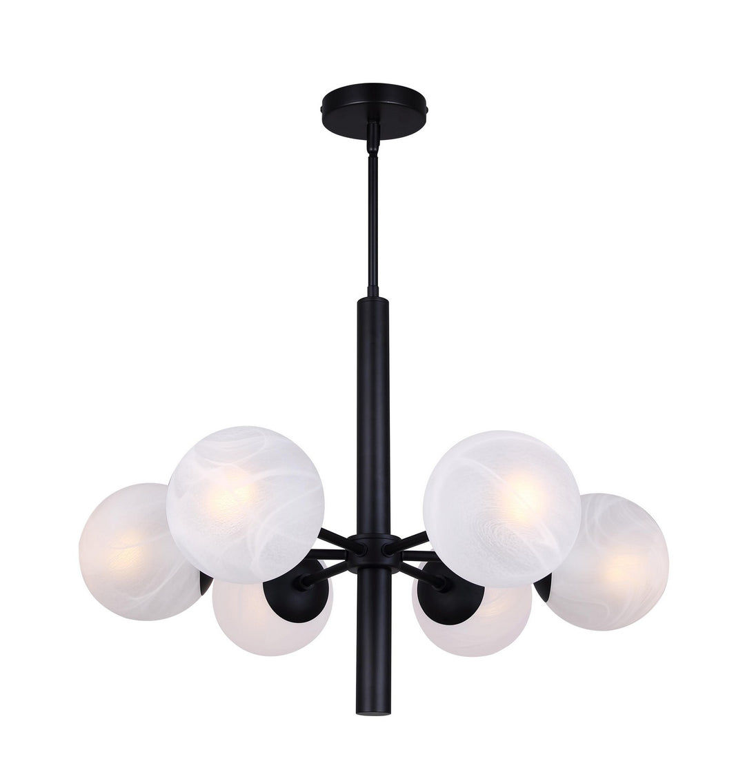Mackenna Six Light Chandelier in Black - available from The Lighting Shoppe, trusted by Canadian homeowners