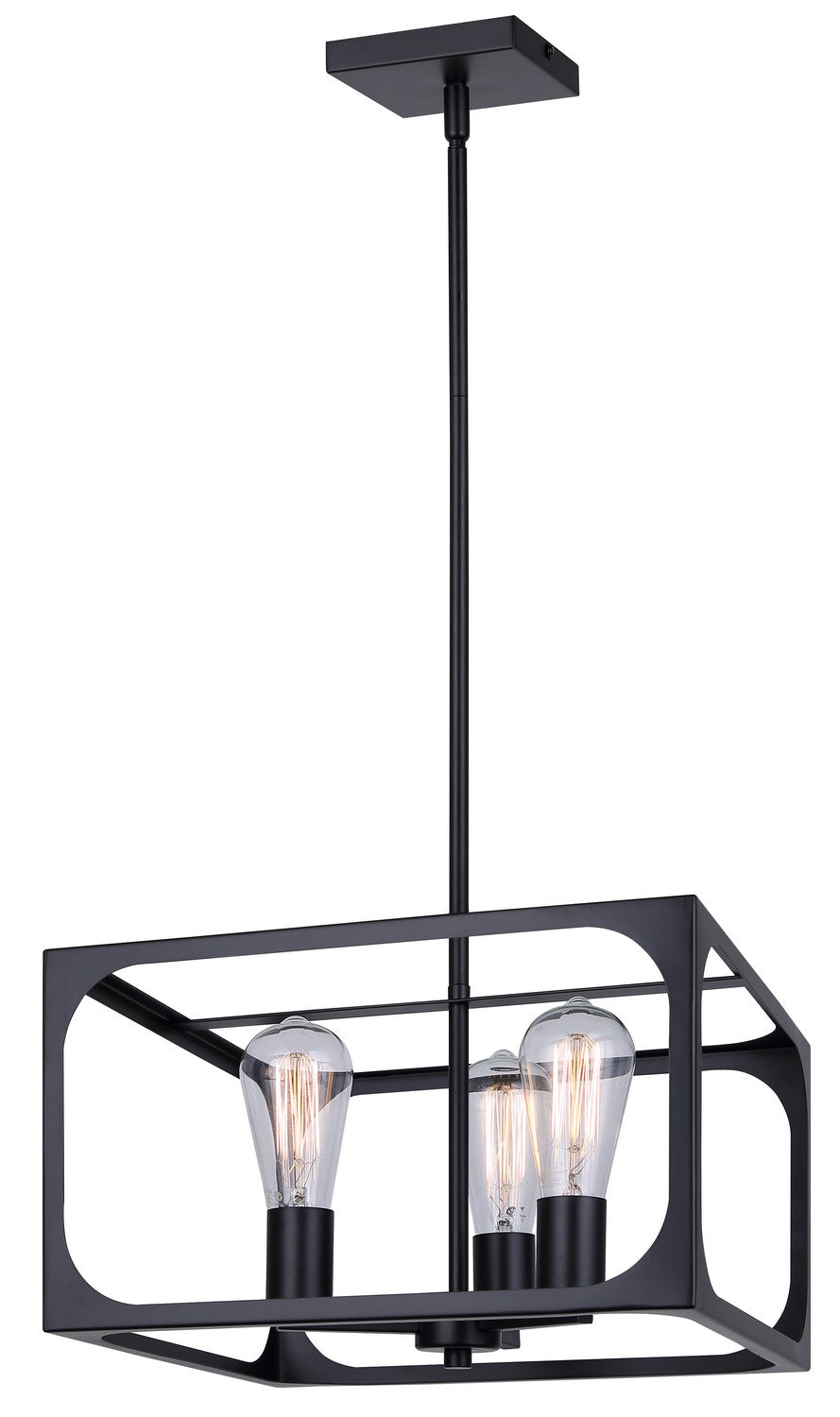 Zelie Three Light Chandelier in Black - available from The Lighting Shoppe, trusted by Canadian homeowners