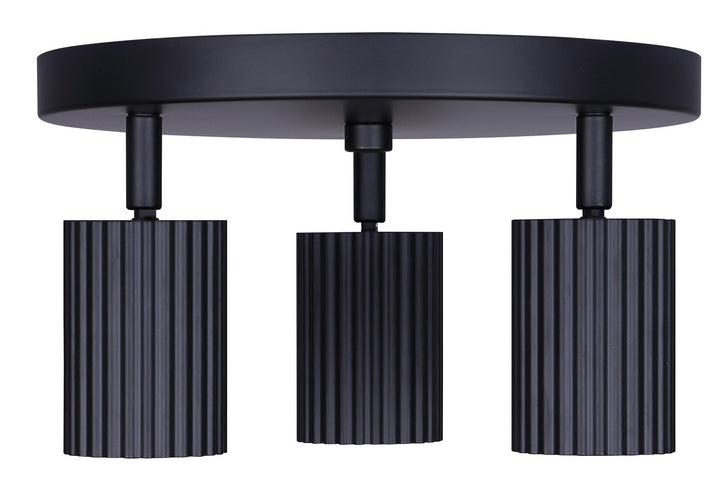 Canarm Canada - ICW1119A03BK10 - Three Light Track Lighting - Rexton - Black