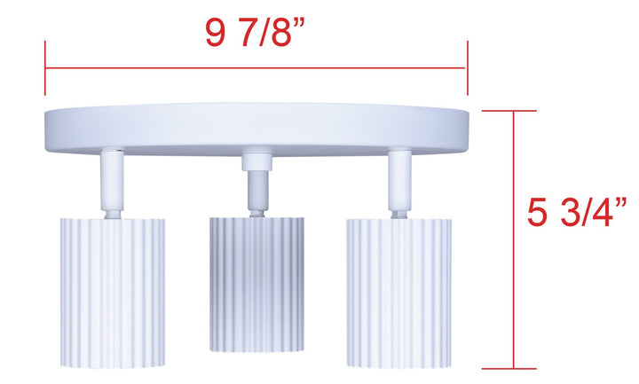 Canarm Canada - ICW1119A03WH10 - Three Light Track Lighting - Rexton - White