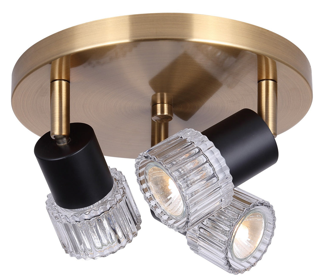 Elsee Three Light Track Lighting in Black/Gold - available from The Lighting Shoppe, trusted by Canadian homeowners