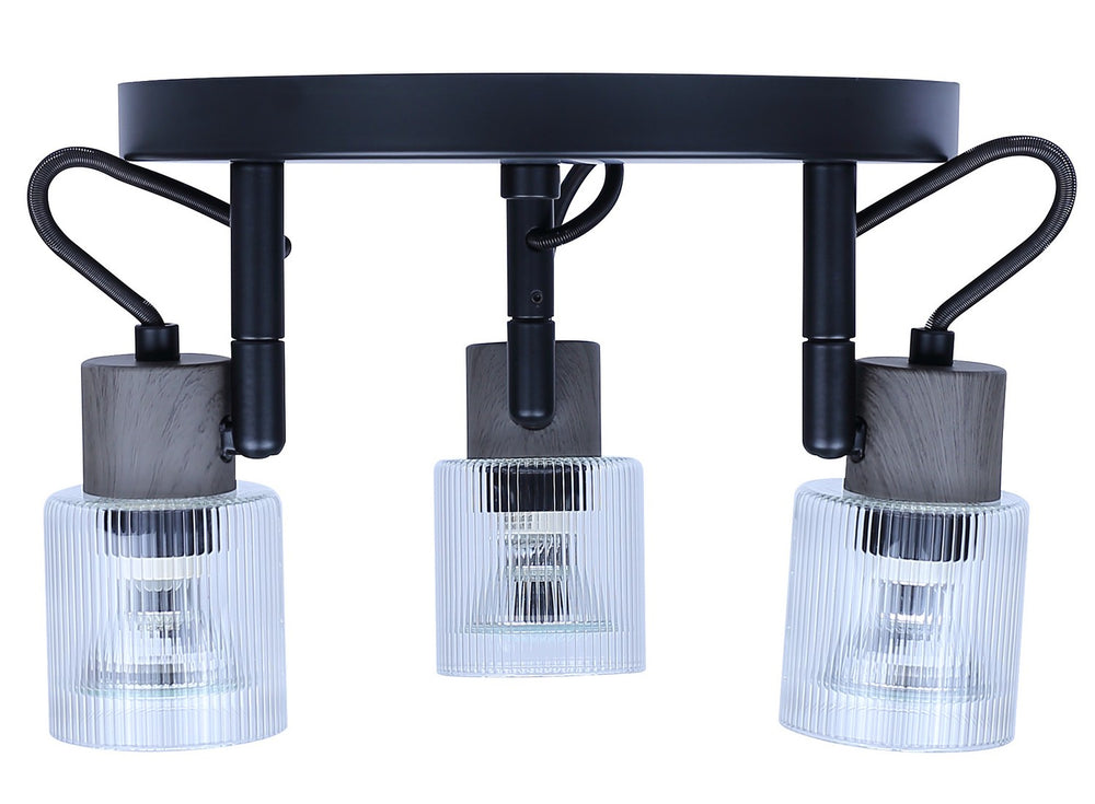 Canarm Canada - ICW1198A03BKW10 - Three Light Ceiling/Wall Mount - Owen - Matte Black