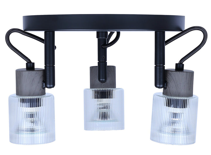 Canarm Canada - ICW1198A03BKW10 - Three Light Ceiling/Wall Mount - Owen - Matte Black
