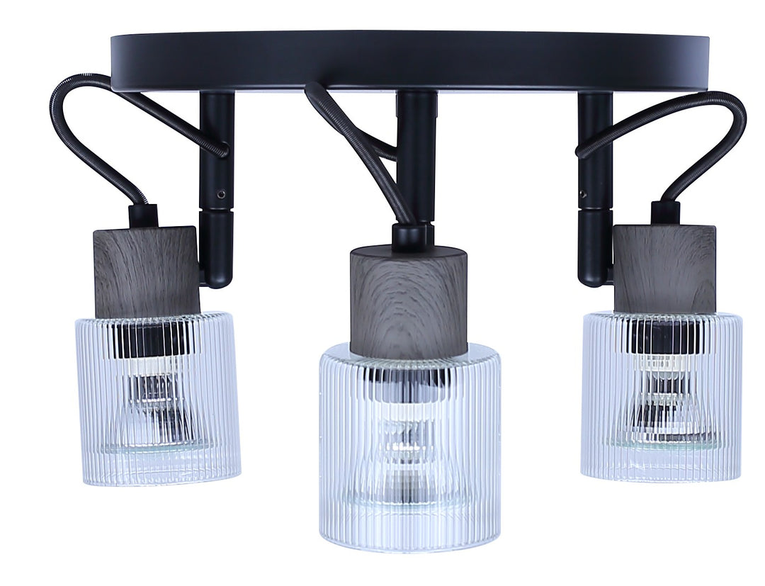 Canarm Canada - ICW1198A03BKW10 - Three Light Ceiling/Wall Mount - Owen - Matte Black