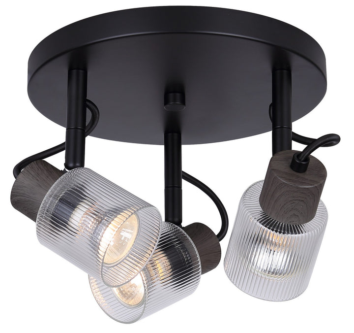 Canarm Canada - ICW1198A03BKW10 - Three Light Ceiling/Wall Mount - Owen - Matte Black