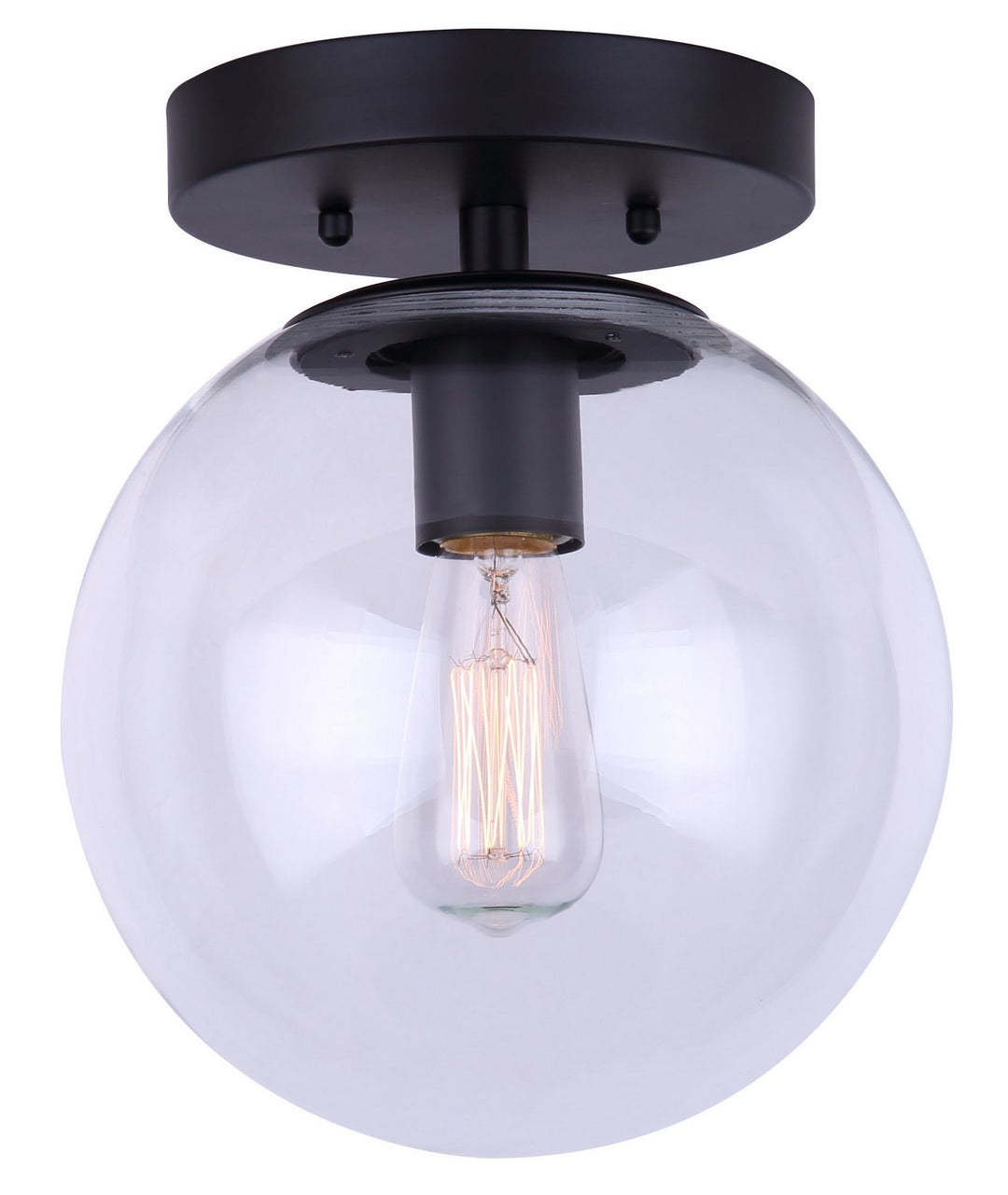 Camilo One Light Flush Mount in Matte Black - available from The Lighting Shoppe, trusted by Canadian homeowners