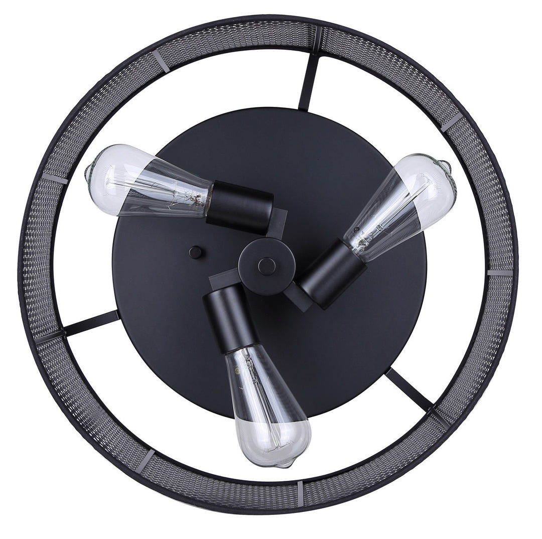 Canarm Canada - IFM1149A15BK - Three Light Flush Mount - Bellamy - Black