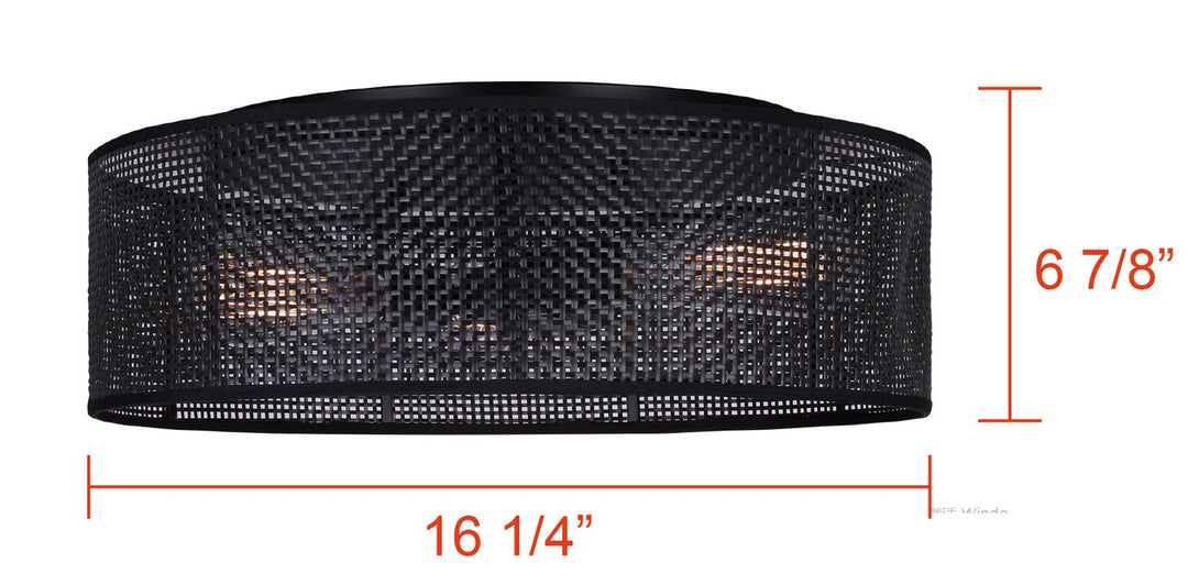 Canarm Canada - IFM1149A15BK - Three Light Flush Mount - Bellamy - Black