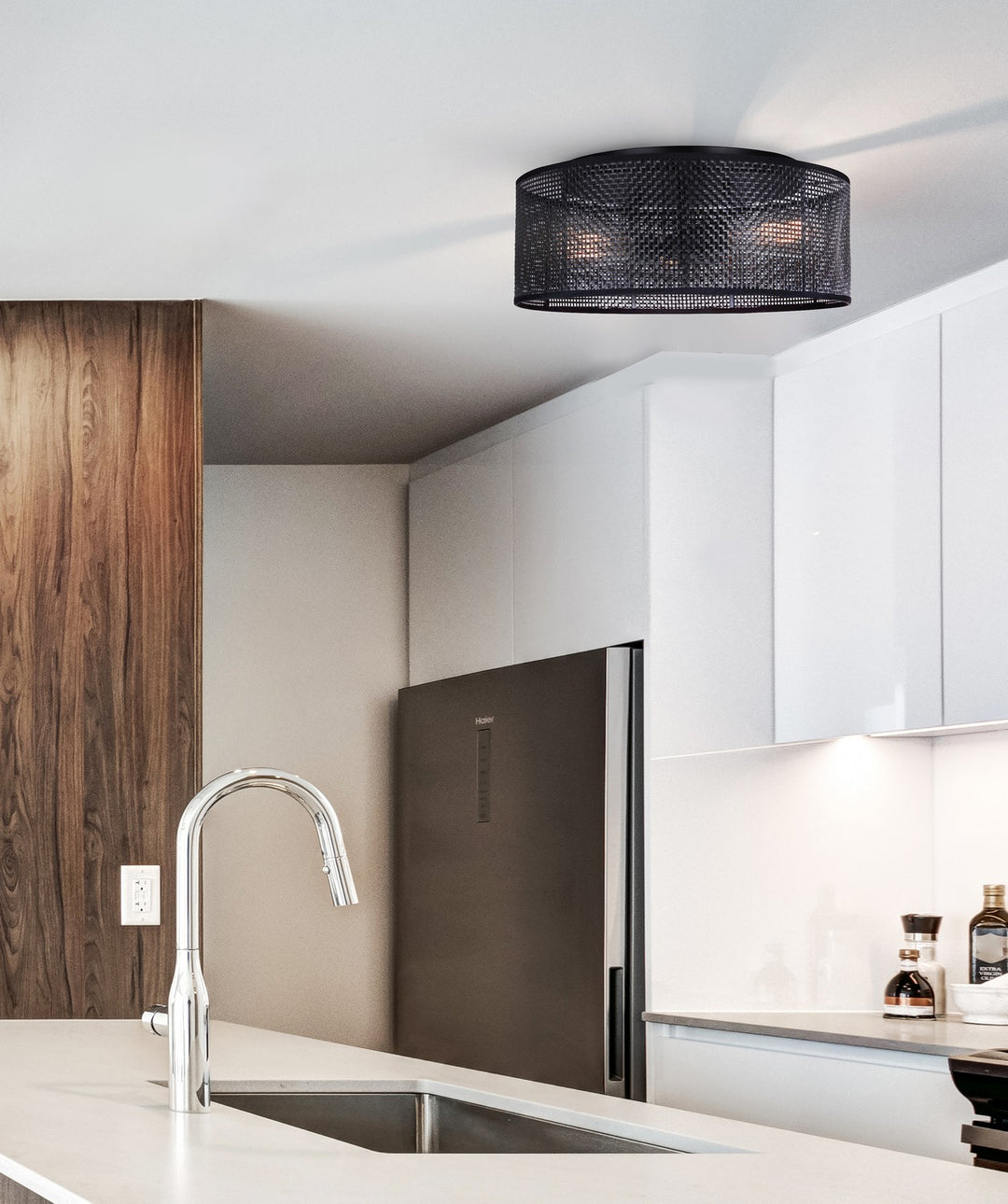 Canarm Canada - IFM1149A15BK - Three Light Flush Mount - Bellamy - Black