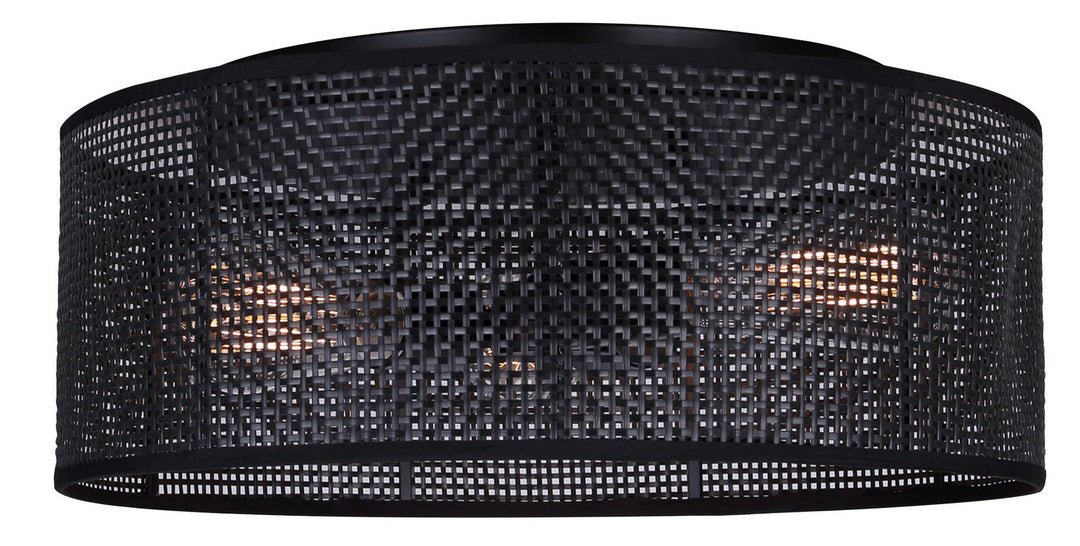 Bellamy Three Light Flush Mount in Black - available from The Lighting Shoppe, trusted by Canadian homeowners