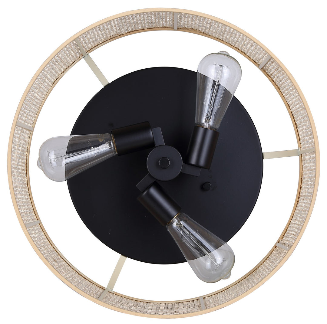 Canarm Canada - IFM1149A15NBK - Three Light Flush Mount - Bellamy - Black