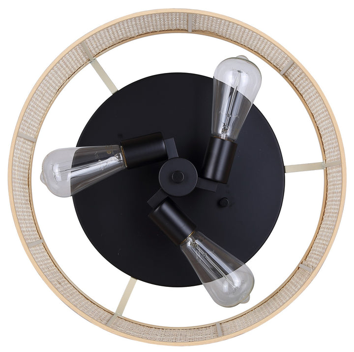 Canarm Canada - IFM1149A15NBK - Three Light Flush Mount - Bellamy - Black