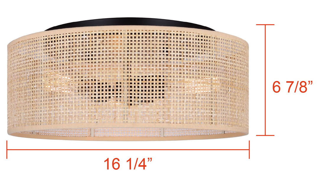 Canarm Canada - IFM1149A15NBK - Three Light Flush Mount - Bellamy - Black