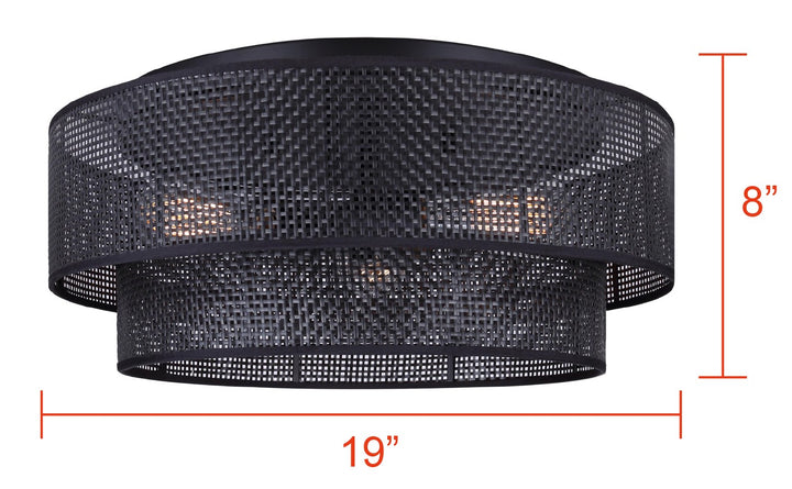 Canarm Canada - IFM1149A19BK - Three Light Flush Mount - Bellamy - Black