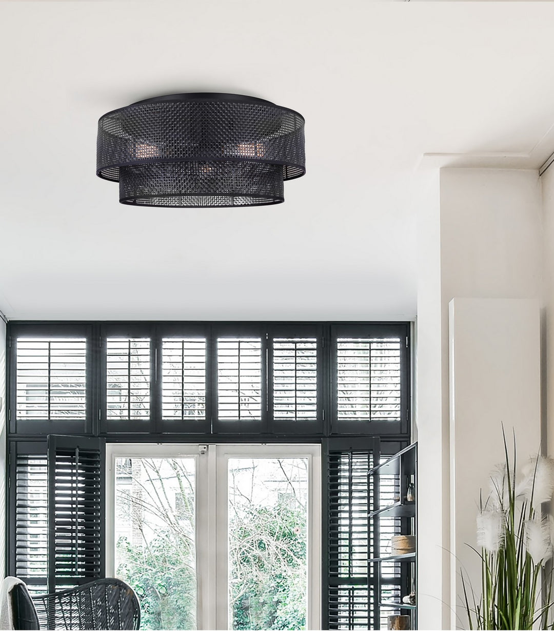 Canarm Canada - IFM1149A19BK - Three Light Flush Mount - Bellamy - Black