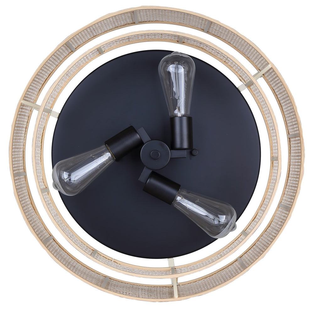 Canarm Canada - IFM1149A19NBK - Three Light Flush Mount - Bellamy - Black