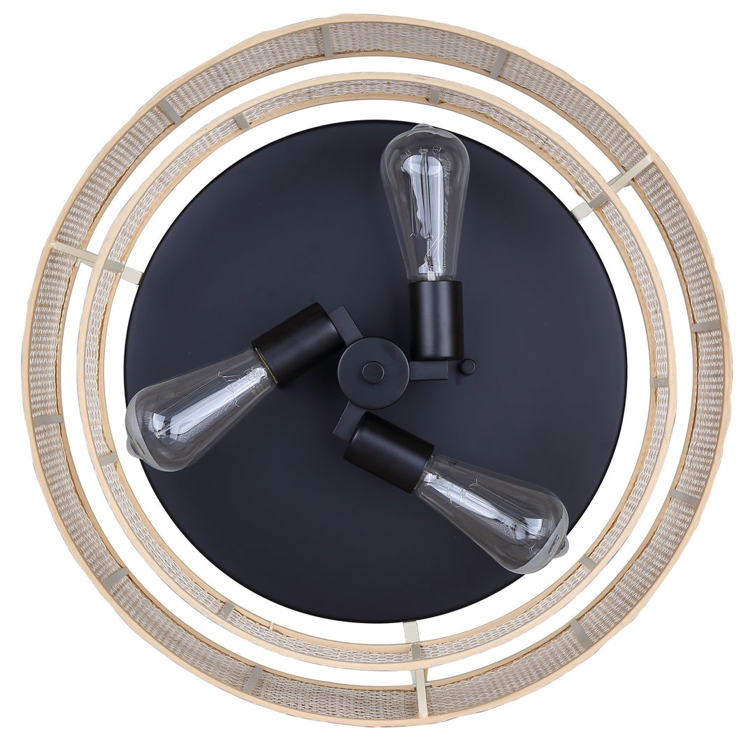 Canarm Canada - IFM1149A19NBK - Three Light Flush Mount - Bellamy - Black