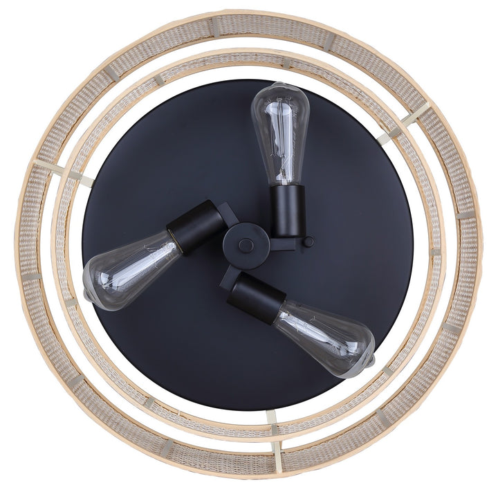 Canarm Canada - IFM1149A19NBK - Three Light Flush Mount - Bellamy - Black