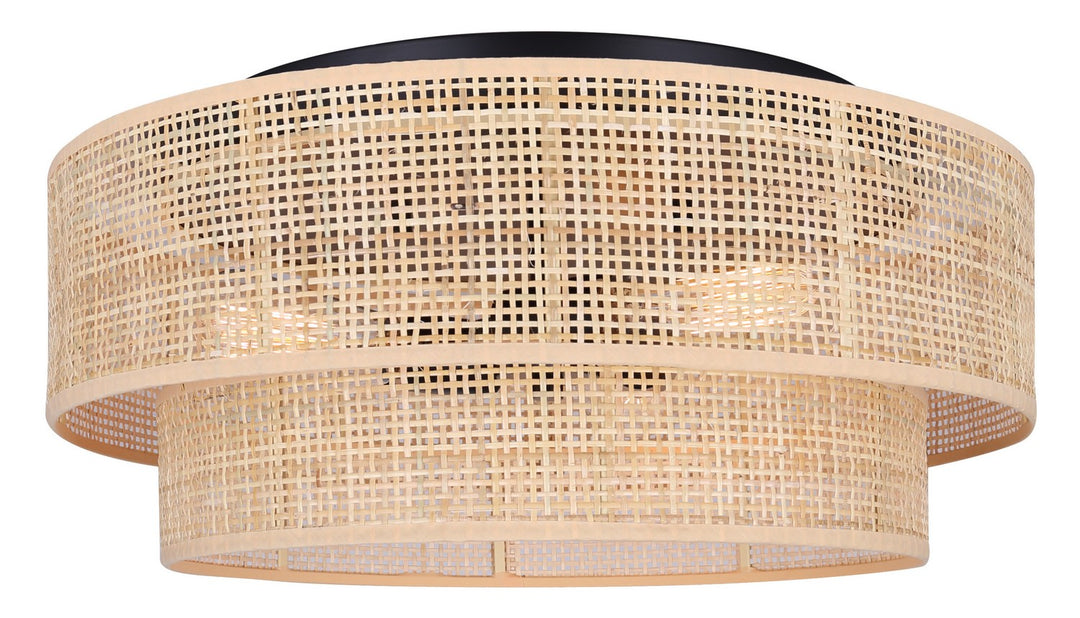 Bellamy Three Light Flush Mount in Black - available from The Lighting Shoppe, trusted by Canadian homeowners
