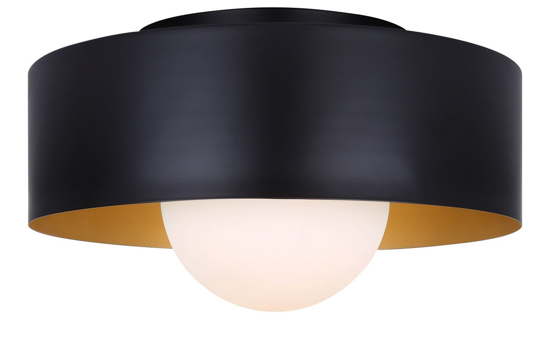 Daylon One Light Flush Mount in Black - available from The Lighting Shoppe, trusted by Canadian homeowners