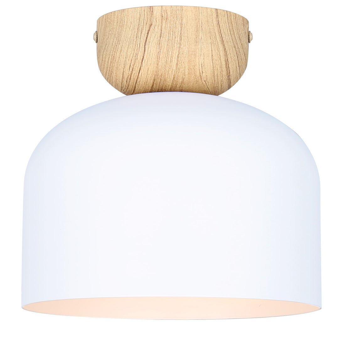 Caleb One Light Flush Mount in Matte White - available from The Lighting Shoppe, trusted by Canadian homeowners
