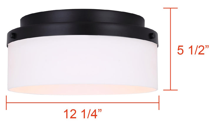 Canarm Canada - IFM2029B12BK - Two Light Flush Mount - Malloy - Black
