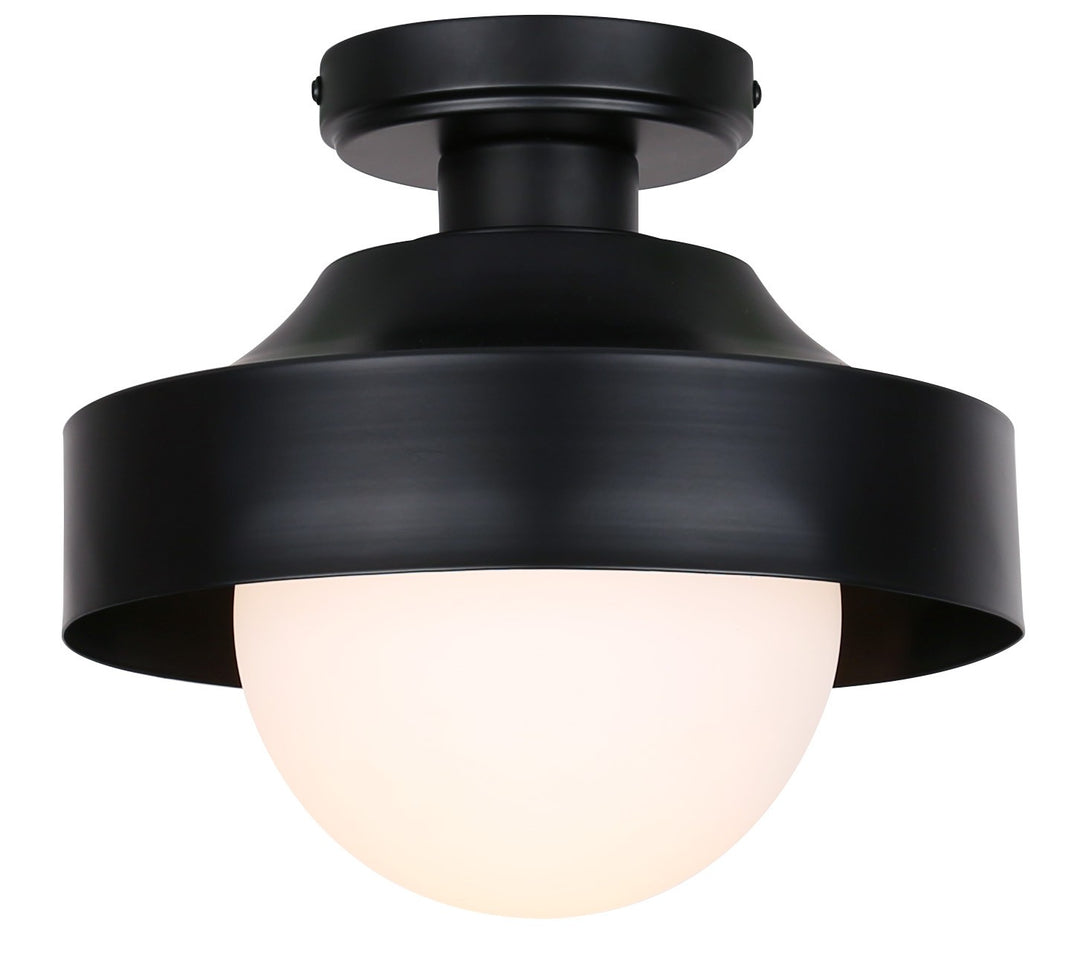 Baylor One Light Outdoor Ceiling Mount in Black - available from The Lighting Shoppe, trusted by Canadian homeowners