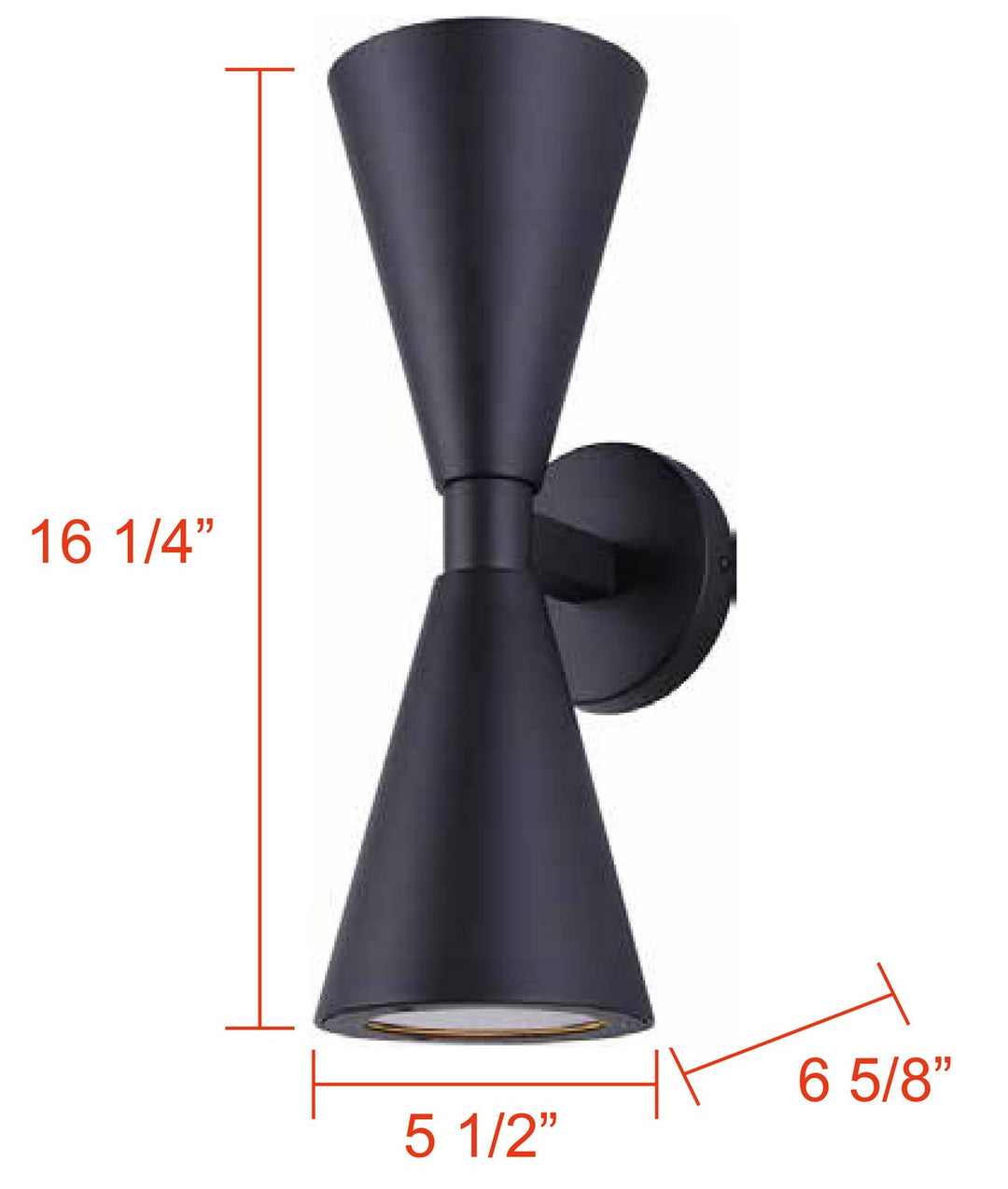 Canarm Canada - IOL658BK - Two Light Outdoor Lantern - Arona - Black