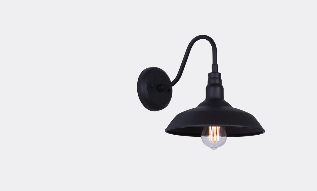 Canarm Canada - IOL691BK - One Light Outdoor Wall Mount - Hattie - Sand Black