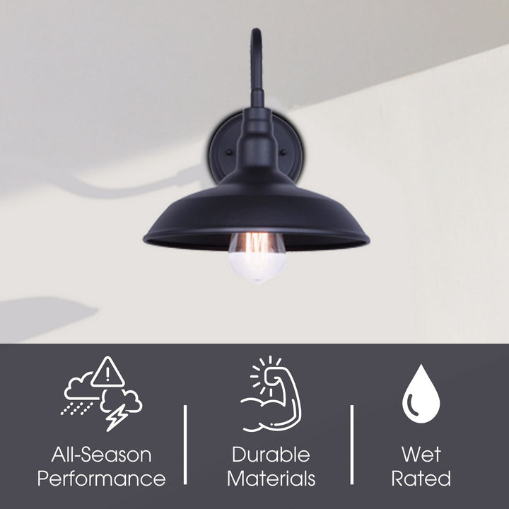 Canarm Canada - IOL691BK - One Light Outdoor Wall Mount - Hattie - Sand Black