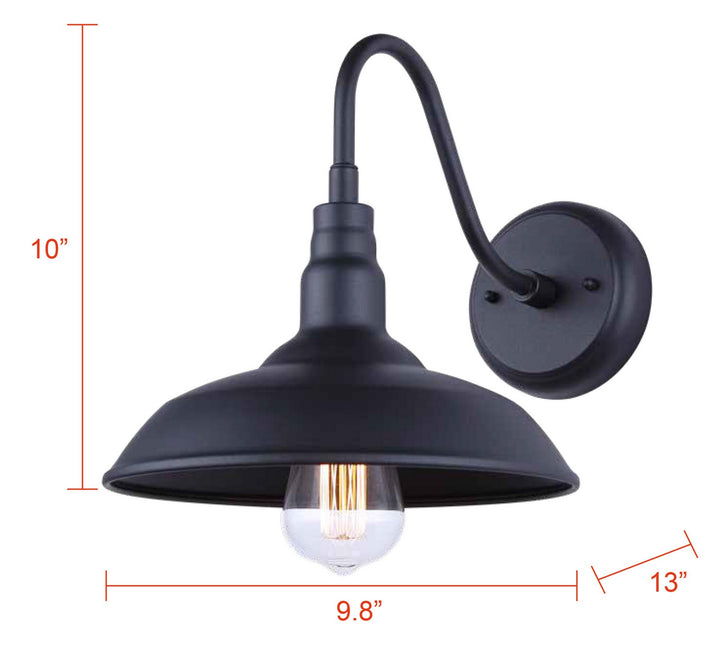 Canarm Canada - IOL691BK - One Light Outdoor Wall Mount - Hattie - Sand Black