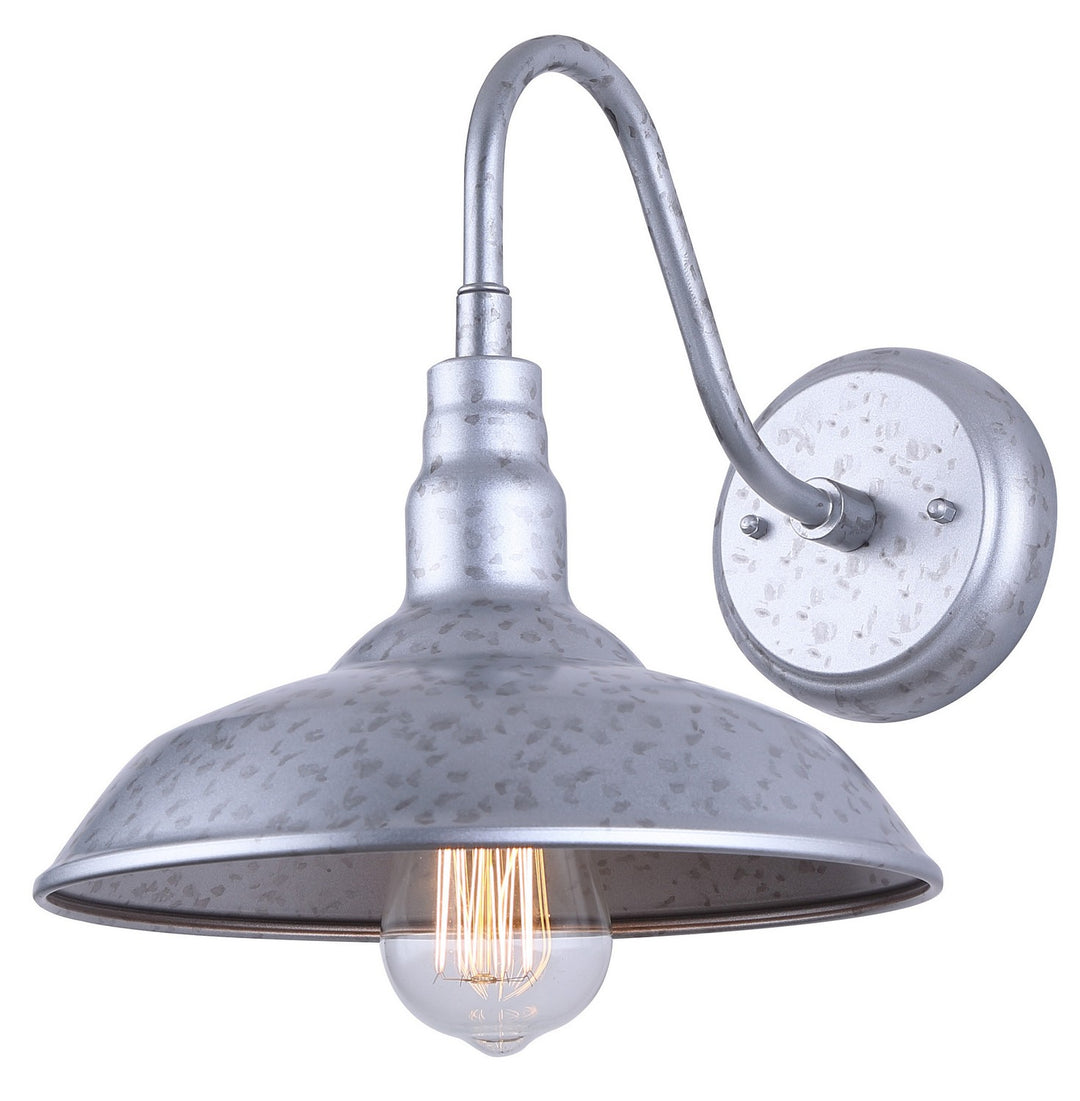 Desi One Light Outdoor Wall Mount in Distressed Galvanized - available from The Lighting Shoppe, trusted by Canadian homeowners