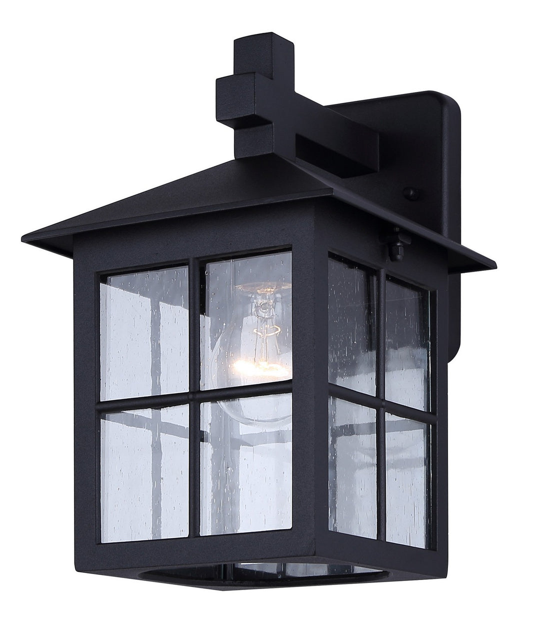 Dom One Light Outdoor Wall Mount in Sand Black - available from The Lighting Shoppe, trusted by Canadian homeowners