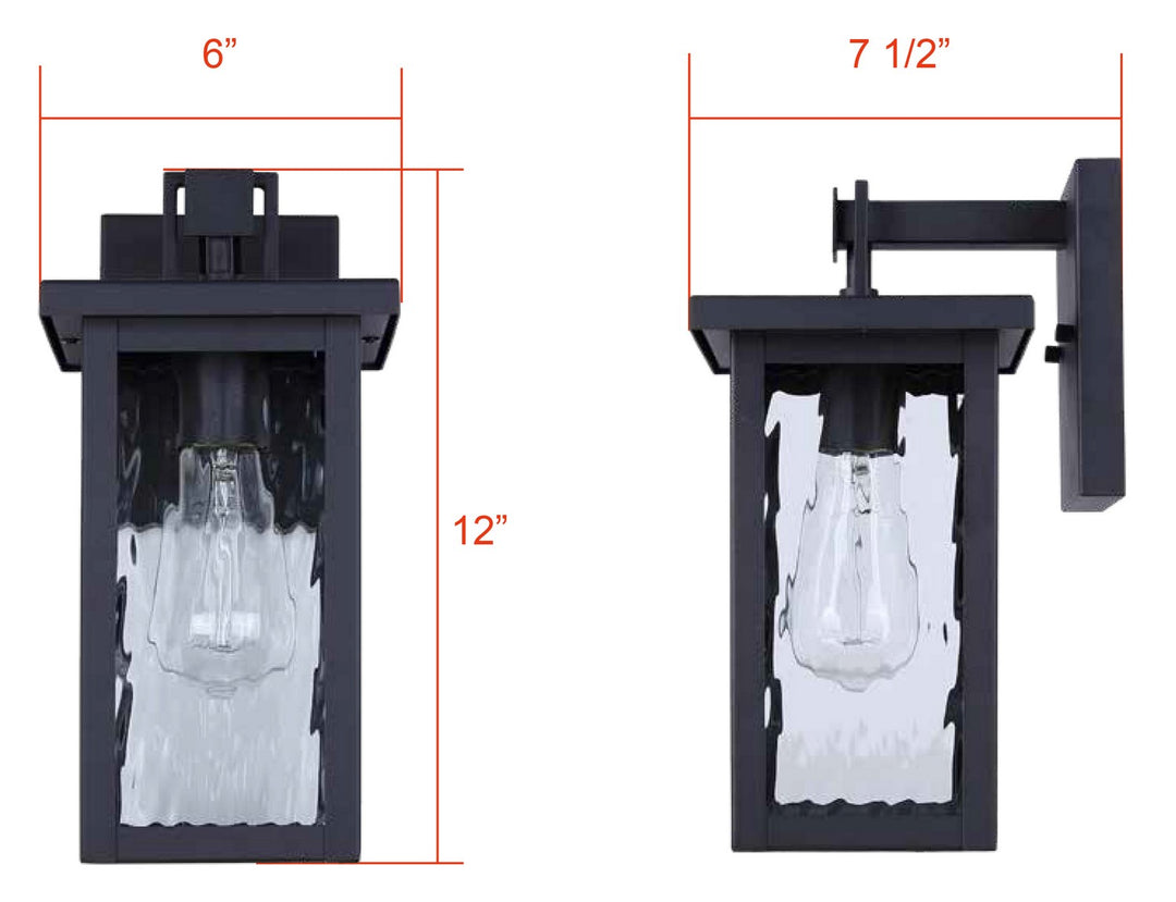 Canarm Canada - IOL703BK - One Light Outdoor Wall Mount - Shana - Black