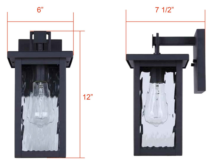 Canarm Canada - IOL703BK - One Light Outdoor Wall Mount - Shana - Black