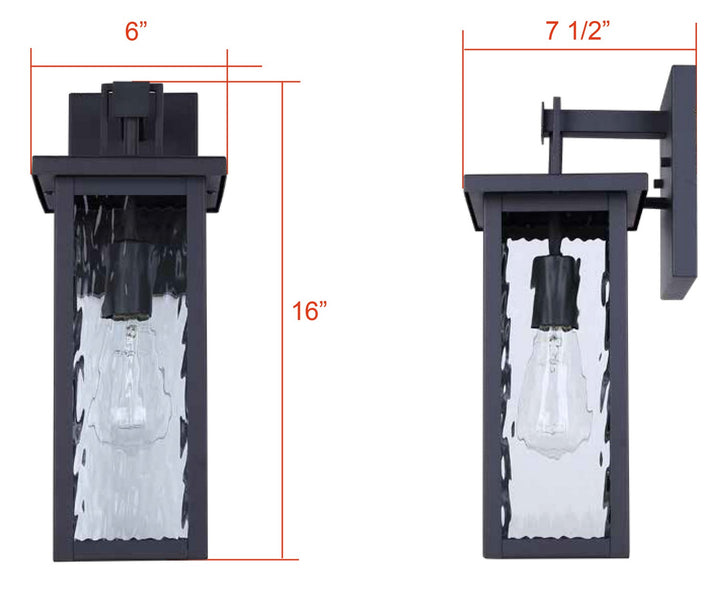 Canarm Canada - IOL704BK - One Light Outdoor Wall Mount - Shana - Black