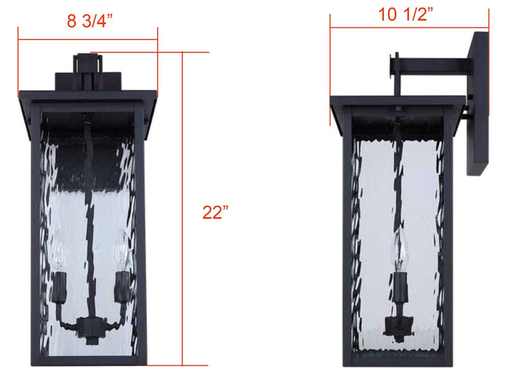 Canarm Canada - IOL705BK - Two Light Outdoor Wall Lantern - Shana - Black