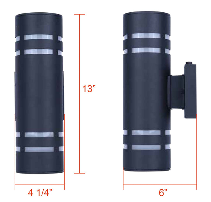 Canarm Canada - IOL710BK - Two Light Outdoor Lantern - Braxton - Black