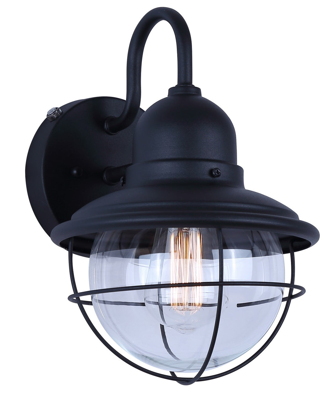 Alaric One Light Outdoor Wall Mount in Black - available from The Lighting Shoppe, trusted by Canadian homeowners