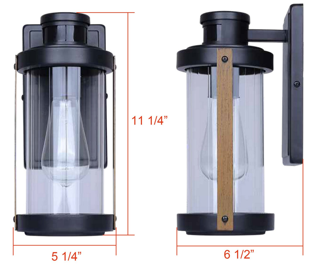 Canarm Canada - IOL713BK - One Light Outdoor Wall Mount - Maddox - Black