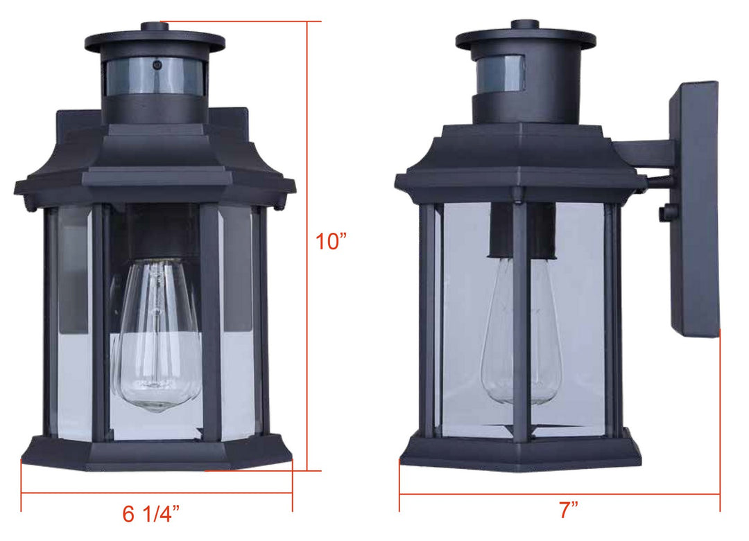 Canarm Canada - IOL714BK - One Light Outdoor Lantern - Kersley - Black