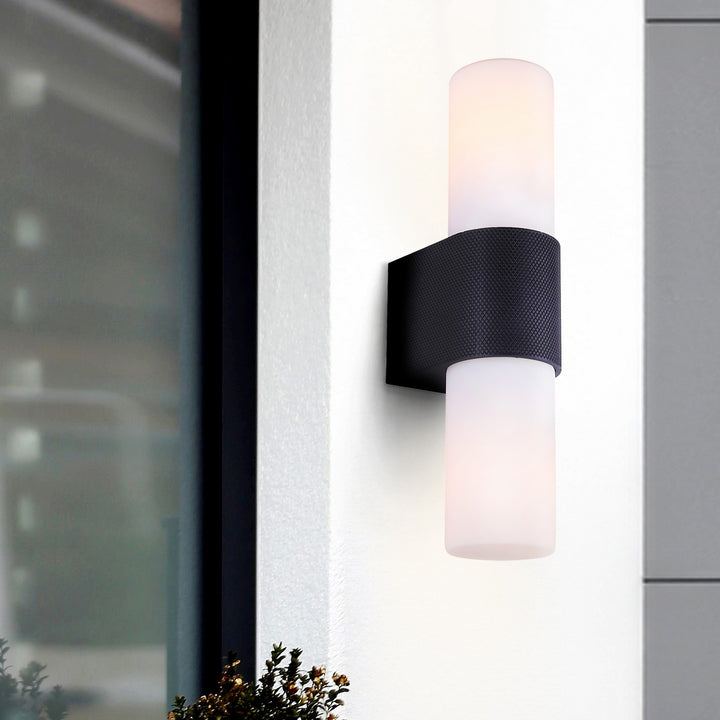 Canarm Canada - IOL728BK - Two Light Outdoor Lantern - June - Black