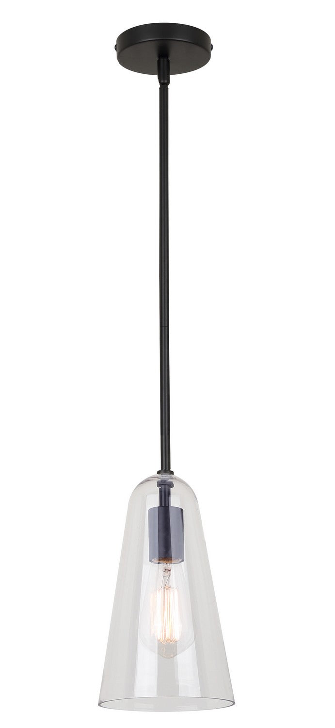 Luisa One Light Pendant in Black - available from The Lighting Shoppe, trusted by Canadian homeowners