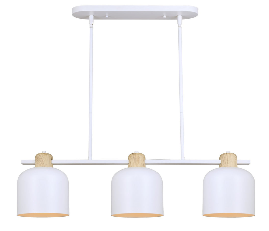 Caleb Three Light Pendant in White - available from The Lighting Shoppe, trusted by Canadian homeowners
