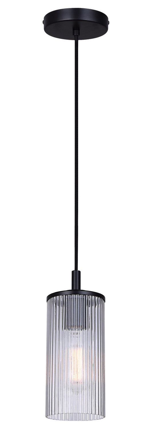Kinslea One Light Pendant in Matte Black - available from The Lighting Shoppe, trusted by Canadian homeowners