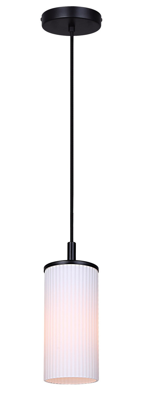 Kinslea One Light Pendant in Matte Black - available from The Lighting Shoppe, trusted by Canadian homeowners